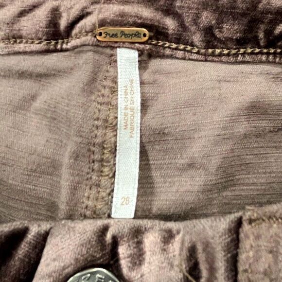Free People Crushed Velvet Pants Size 28 – Mauve - Picture 3 of 14